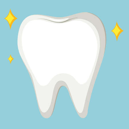 Close up cleaned tooth illustrationのイラスト素材