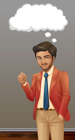 Businessman in suit and tie illustrationのイラスト素材