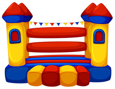 Jumping castle with no children illustrationのイラスト素材