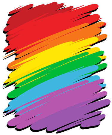 Background design with rainbow color illustrationのイラスト素材