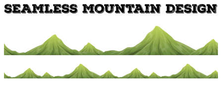 Seamless mountain range design illustrationのイラスト素材