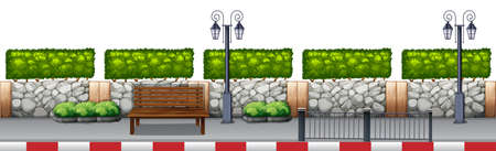 Seat on the sidewalk  illustrationのイラスト素材