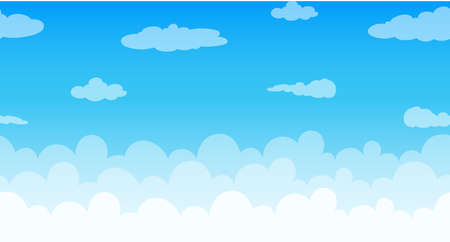 Seamless clouds floating in the sky illustration