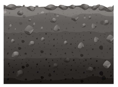 Seamless design with black soil illustrationのイラスト素材