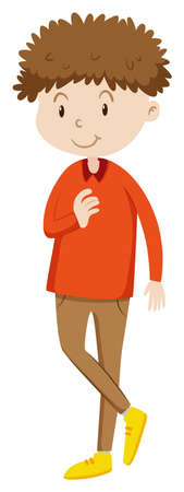 Man with happy face illustrationのイラスト素材