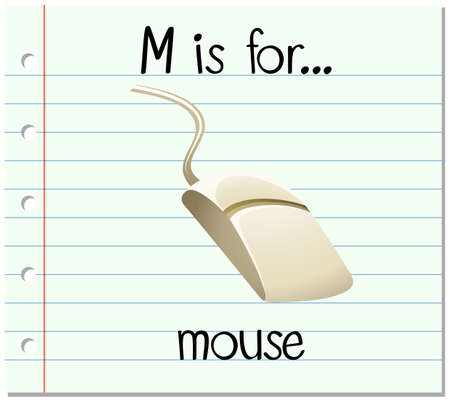 Alphabet  M is for mouse illustrationのイラスト素材