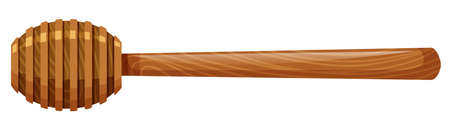 Honey stick made of wood illustrationのイラスト素材