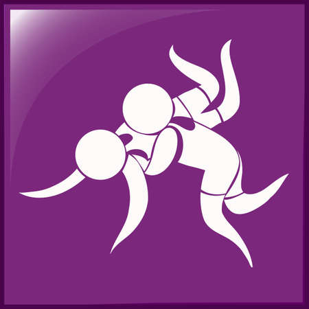 Sport icon design for wrestling illustrationのイラスト素材