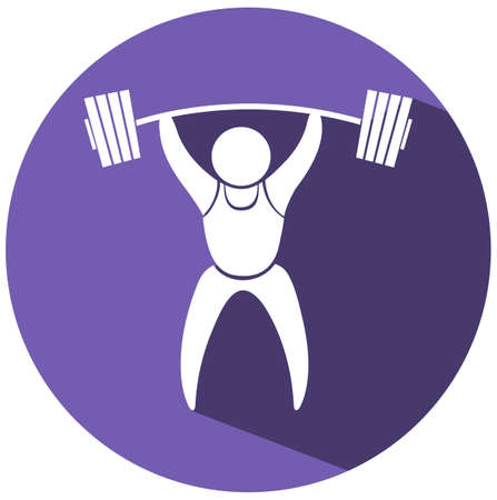 Sport icon design for weightlifting illustrationのイラスト素材