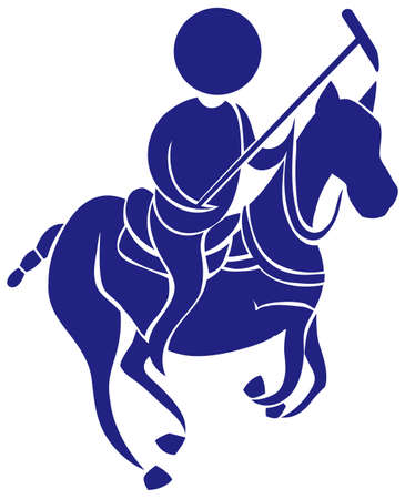 Sport icon for polo in blue illustrationのイラスト素材