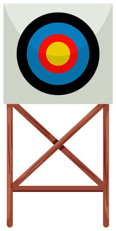 Shooting target on white background illustrationのイラスト素材
