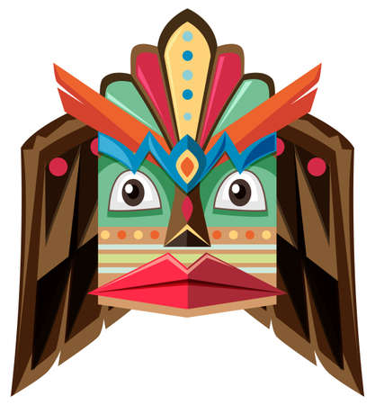 Craft design with human head illustrationのイラスト素材