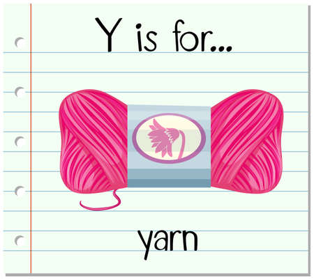 Flashcard letter y is for yarn illustrationのイラスト素材
