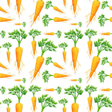 Seamless background with carrots illustration