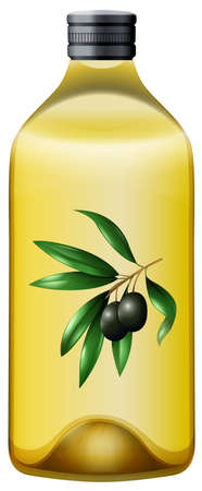 Bottle of olive oil illustrationのイラスト素材
