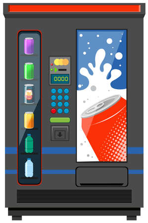 Vending machine for soft drinks illustrationのイラスト素材
