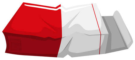 Old paper box on white background illustrationのイラスト素材