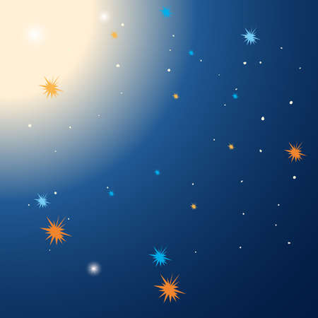 Background template with stars at night illustrationのイラスト素材