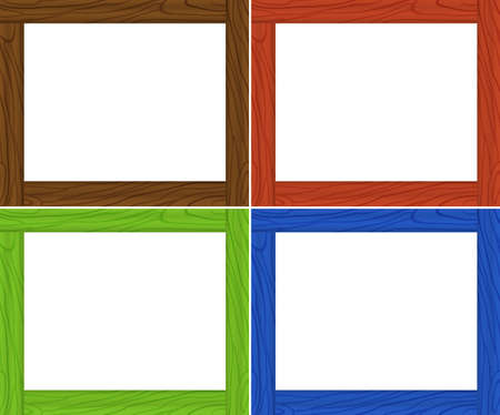 Frame template in four colors illustrationのイラスト素材