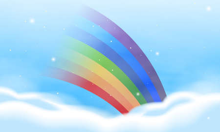 Background design with colorful rainbow illustrationのイラスト素材