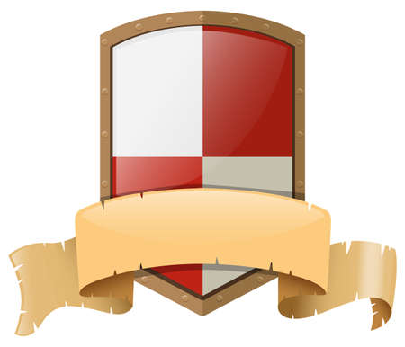Medieval style of banner and shield illustrationのイラスト素材