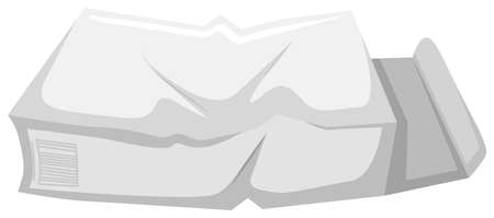 Used paper box on the floor illustrationのイラスト素材