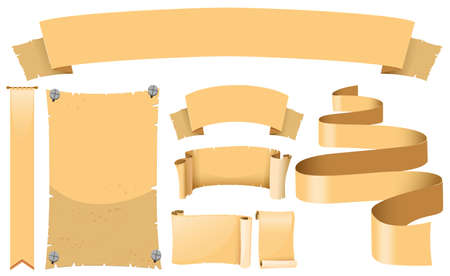 Banner template in medieval style illustrationのイラスト素材