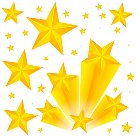 Background design with yellow stars illustrationのイラスト素材