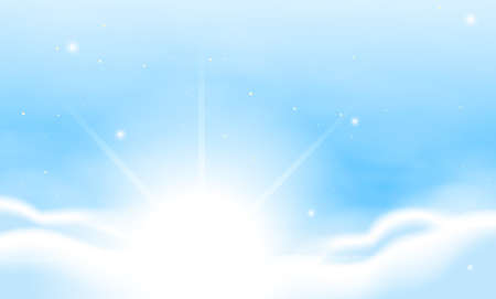 Background scene with blue sky illustrationのイラスト素材