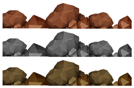 Seamless design of rocks illustrationのイラスト素材