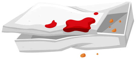 Dirty box on the floor illustrationのイラスト素材