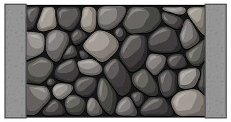 Seamless stone wall design illustrationのイラスト素材