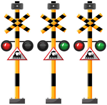 Traffic lights for train illustrationのイラスト素材
