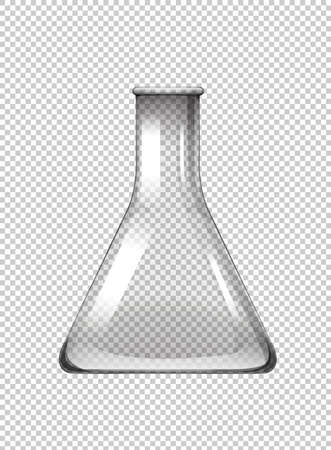 Blank beaker on transparent background illustrationのイラスト素材