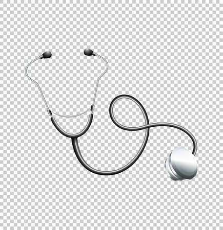 Stethoscope on transparent background illustrationのイラスト素材