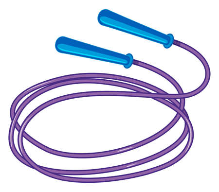 Jumprope in purple color illustrationのイラスト素材