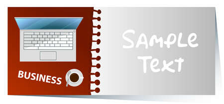 Namecard template with computer laptop in background illustrationのイラスト素材