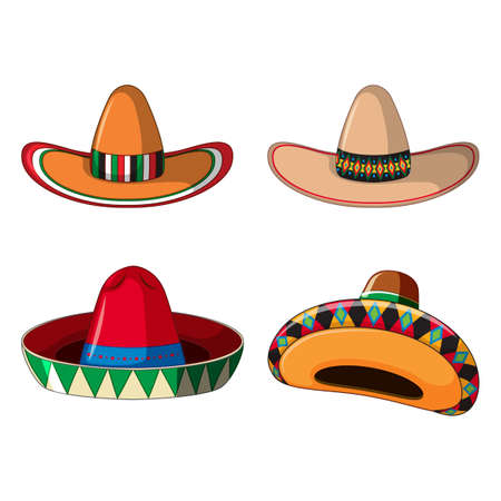 Mexican Sombrero on White Background illustrationのイラスト素材