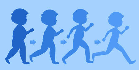 A Human Body Transformation Template illustrationのイラスト素材