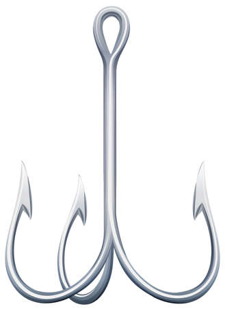 A Fishing Hook on White Background illustrationのイラスト素材