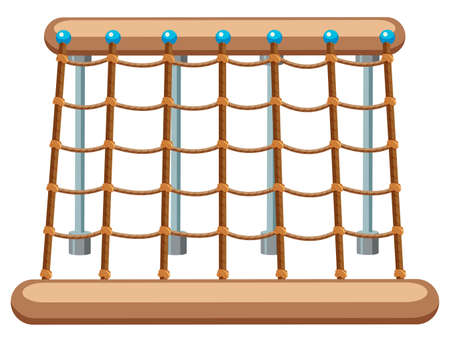 Large rope climbing playground equipment illustration