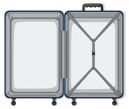 An empty travel luggage illustrationのイラスト素材