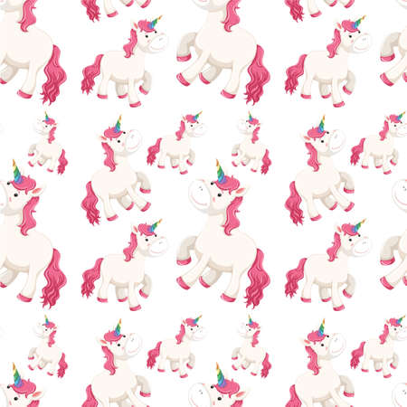 A seamless unicorn background illustrationのイラスト素材