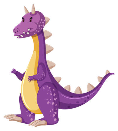 A dragon character on white background illustrationのイラスト素材