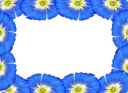 Flower Border Card concept illustrationのイラスト素材