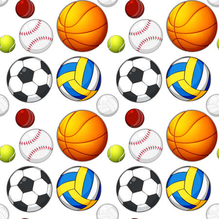 Seamless ball pattern concept illustrationのイラスト素材
