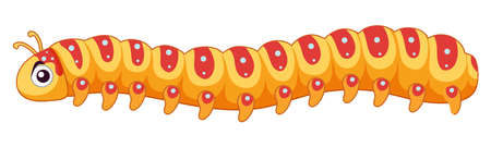 A cute caterpillar character illustrationのイラスト素材