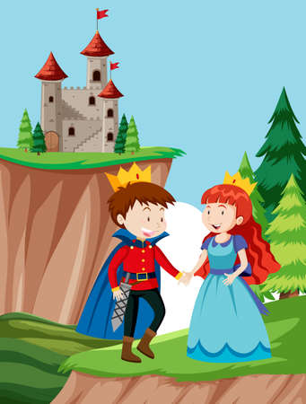 A fairy talke scene illustrationのイラスト素材