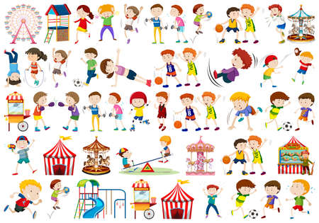 Set of people character illustrationのイラスト素材
