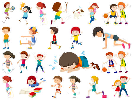 Set of people character illustrationのイラスト素材